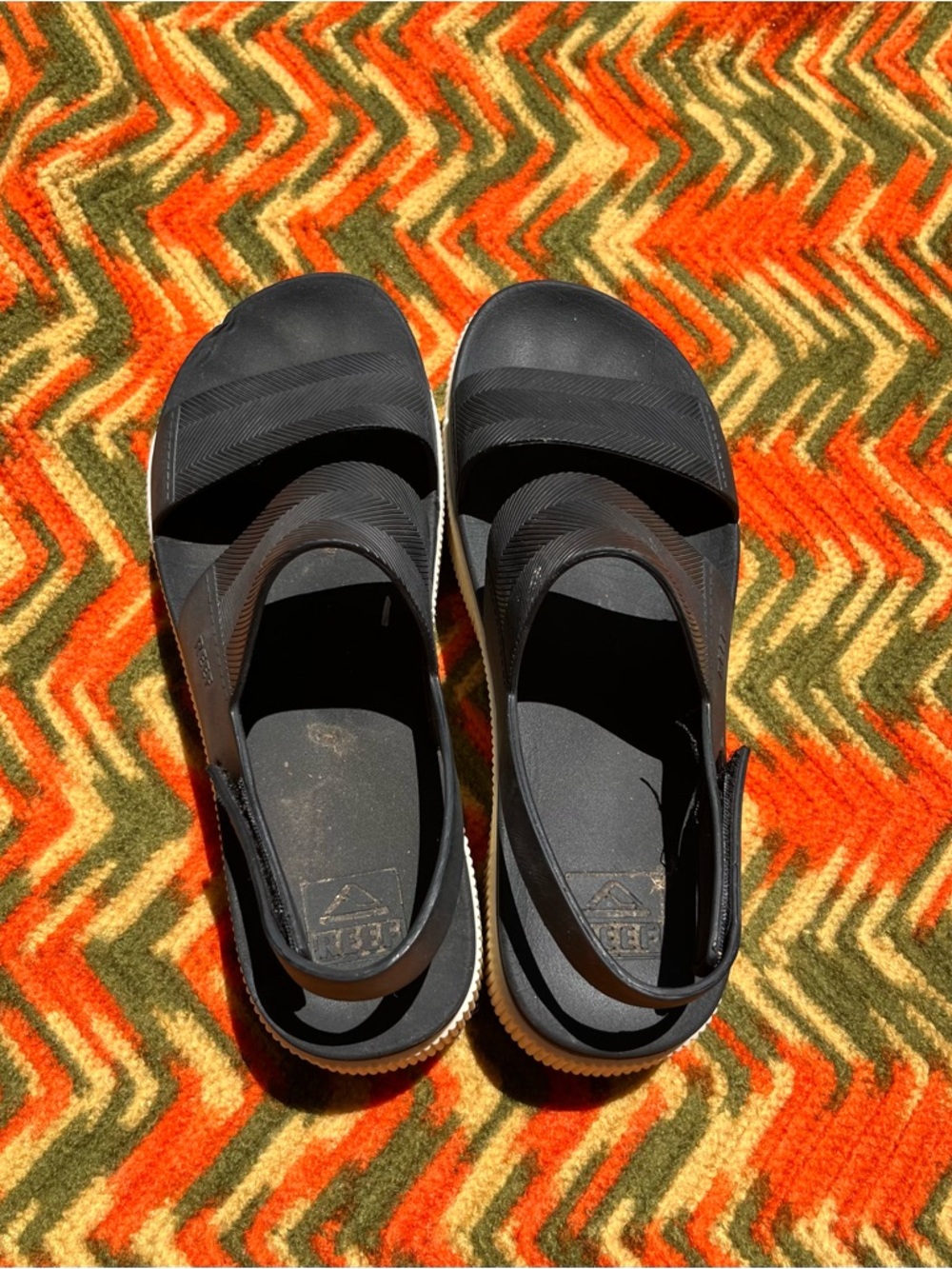 Reef Black Sporty Slide Sandals